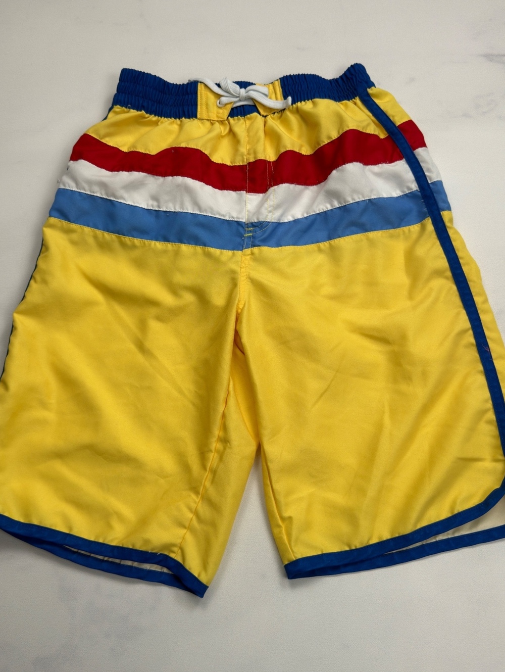 kidpik Swim Shorts Colorblock Stripes Elastic Waist -  Boys XXL